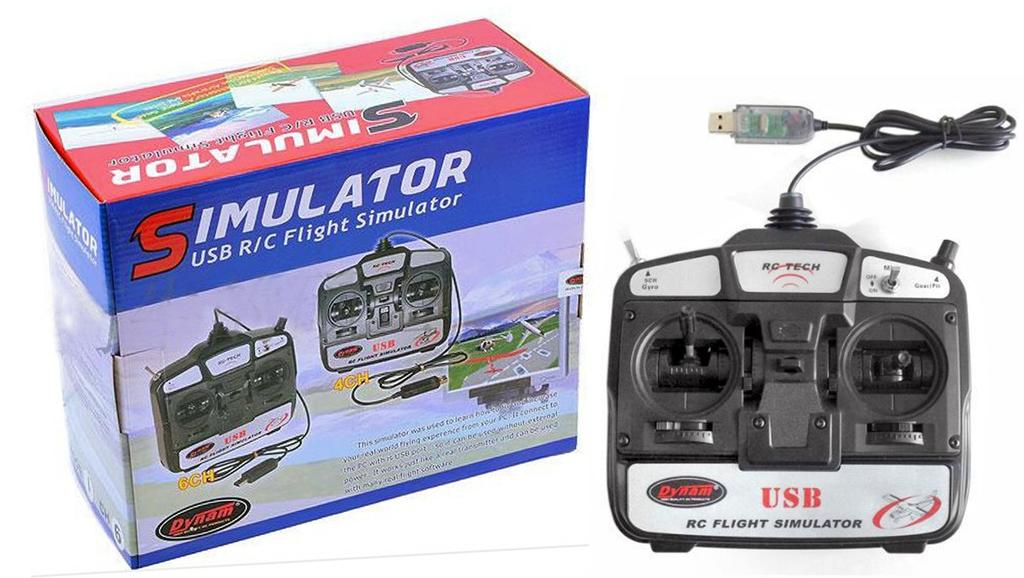 HTS flight simulator with USB connection to your PC for 3D flight control of airplanes and helicopters at Mode 1 Japanese manual 6-channel