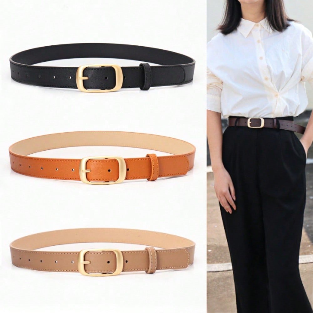 Fashion Versatile Women's Belt Pin Buckle Simple Belt Women's Premium Decorative Belt