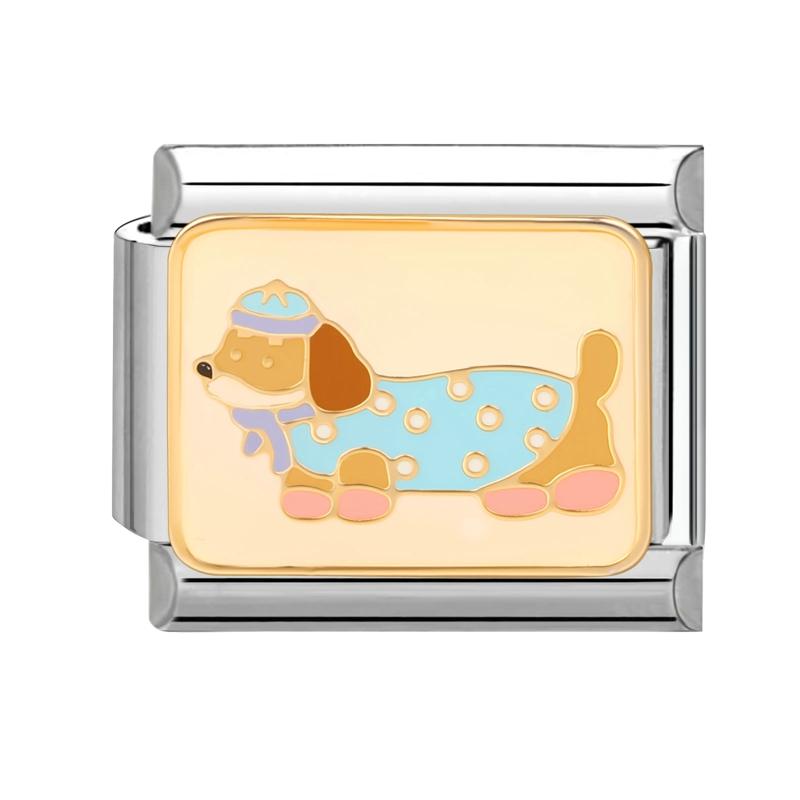 Fashion Colorful Y2K Animal Series Cat Dog Italian Charm Beads Fit 9MM Stainless Steel Bracelets Gifts Women Jewelry DIY Making