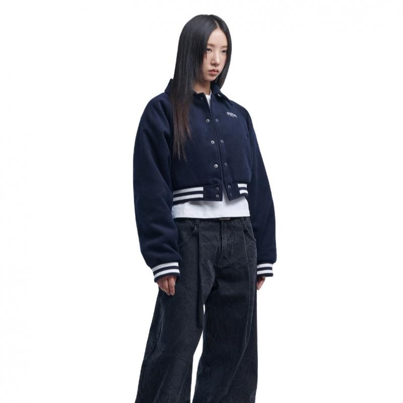 Nomanual W.s Varsity Jacket   Dark Navy