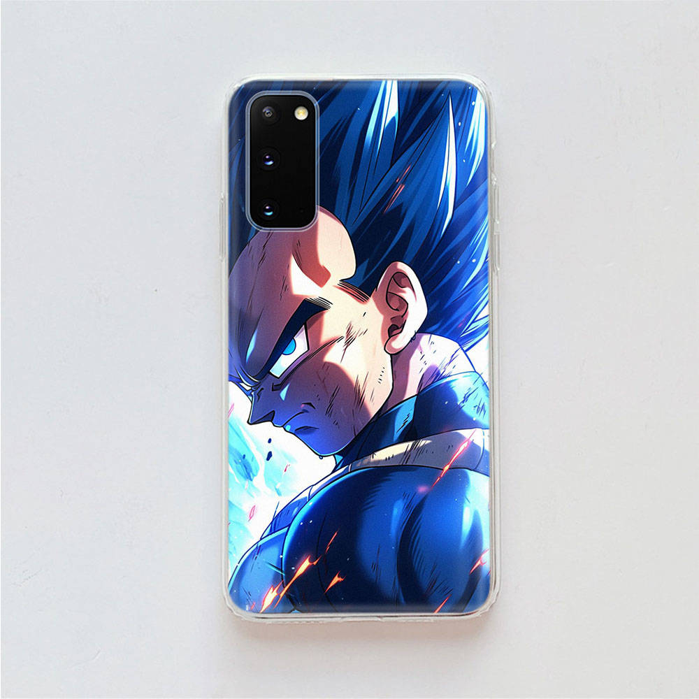 AD67 Dragon Ball Vegeta Clear Case for Samsung A04 A14 A23 A34 A54 M23 M33 M52 M53 Realme 10 9 C30S C35 C55 VIVO Y02 Y21 Y33S Y51 X80 V25 Cover