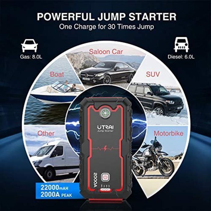 Battery Booster - UTRAI - Jstar1 - 2000A - 22000mAh - Car Jump Starter 12V