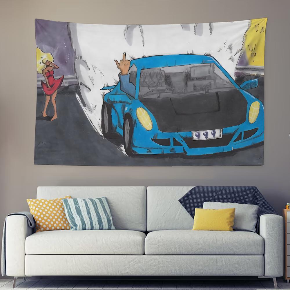 

Rapper J-Juice Funny W-Wrld Cool Tapestry Background Hanging Cloth Bedroom Tapestry Room Decor Aesthetic Tapestry Wall Hanging GT50x70CM