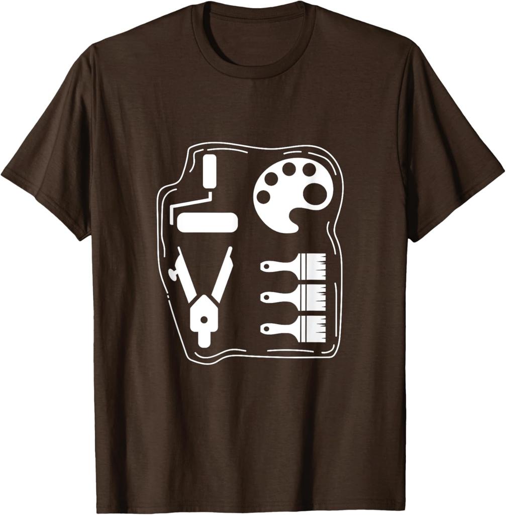 Love Art Tools Artist Painter Graphic TShirt Men Casual Cotton Crewneck Tee