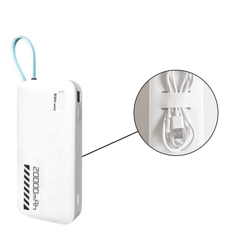 Shockproof Silicone Case For CUKTECH CP25 20000mah 55W Power Bank Dustproof Protective Power Bank Case Built-In Cable Storage
