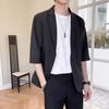 All-match Blazer Fashionable  Mens Simple Solid Short Sleeve Casual Well Fitting Tops Suit Coats Plus Size