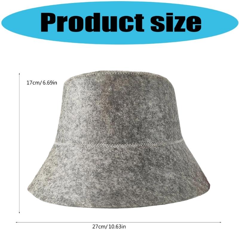Sauna Hat for Heat Protection Insulated Thermal Cap Fisherman Hat for Spa and Bath Sweat Absorbing Sauna Accessories