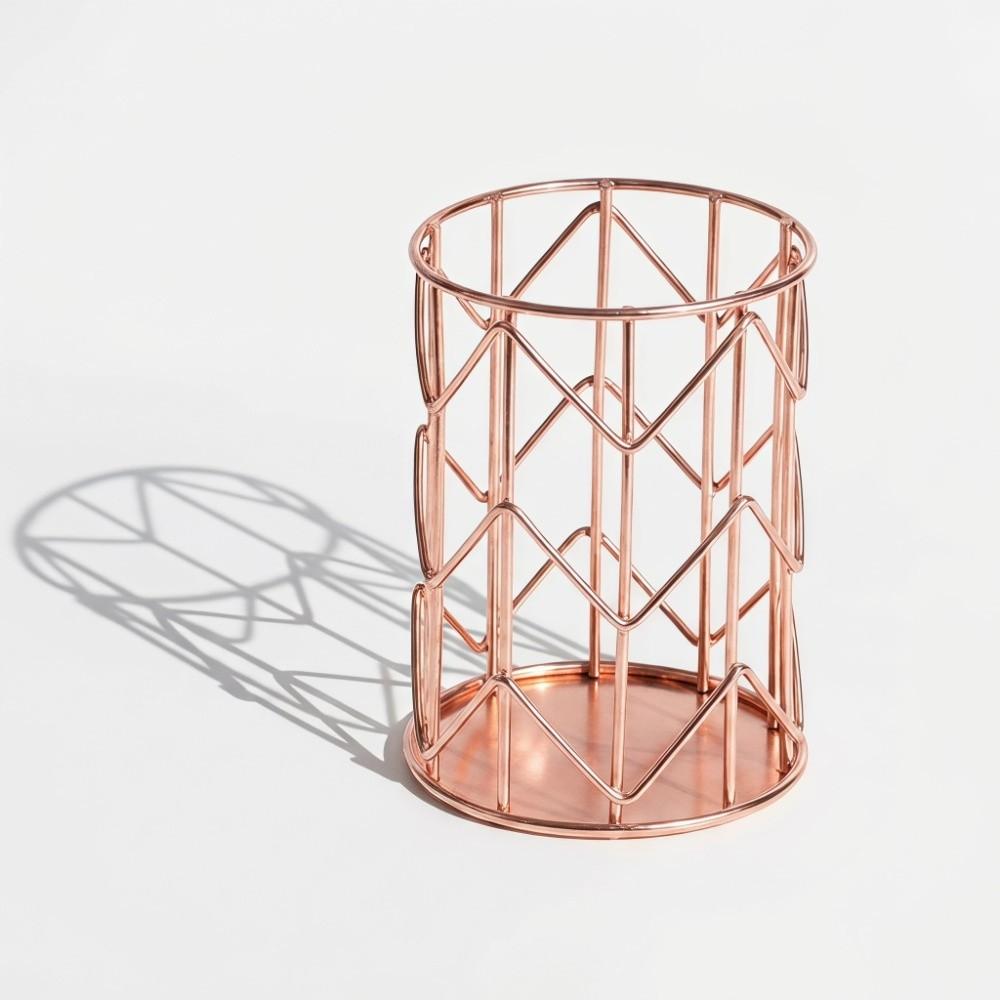 Metal Multifunctional Desktop Organizer Basket Office Desk Stationery Finishing Storage