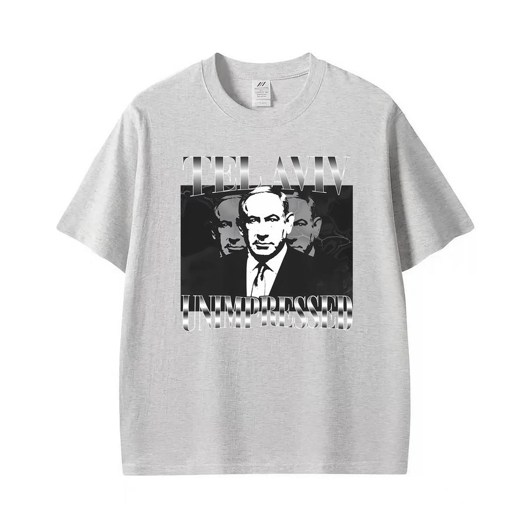 Spaventoso Benjamin Netanyahu Divertente Meme Grande Yahu Tema Horror Brainrot Stampati T-shirt Unisex Unisex Moda T-shirt Larghe Streetwear