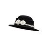 Französische Elegante Kamelie Perlen Baskenmütze Hepburn Stil Retro Elegant Gesicht Kleine Tochter Temperament Maler Zylinder