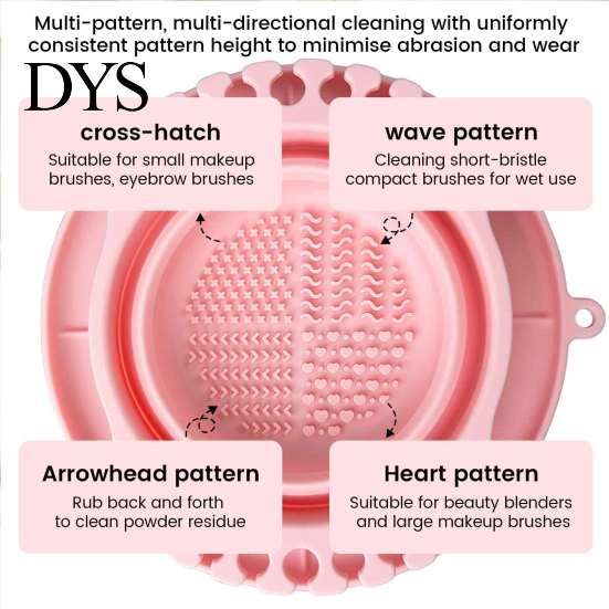 Silicone Painting Brush Rinser Paint Cleaner Cup, with Texture, Foldable Compact Art Washer for Cleaner, Watercolor And Makeup