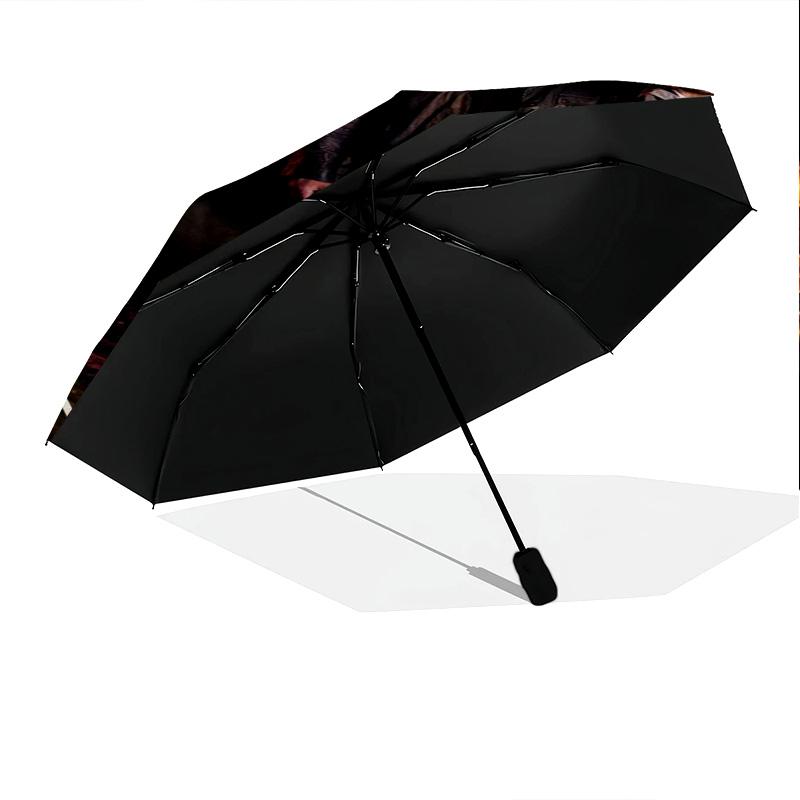 Supernatural: Shadows Flames Folding Umbrella Portable Travel Gift Umbrella Three Folds