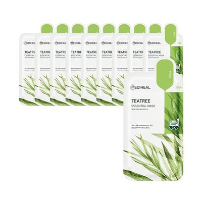 Maska MEDIHEAL Essential Maska MEDIHEAL Essential 10 arkuszy Problemy skórne Ukojenie Nawilżenie Ukojenie (10P) / (Drzewo herbaciane)