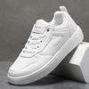 Herrenschuhe PU-Leder Freizeitschuhe Neue Weiße Schnür-Sneaker Leichte Gehschuhe Übergröße Damen Tennisschuh Tenis Hombres