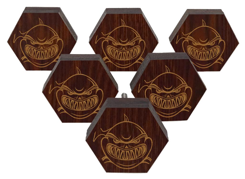 IBA Indianbeautifulart Braun Gravierte Knöpfe Holz Kleiderschrank Knöpfe Schrank Schubladengriff 10