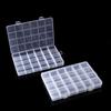 12-Compartment Plastic Storage Box Large Capacity Jewelry Case Display Box Transparent Organizer Box Home Storage Cases