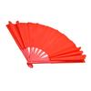 Tai Chi Martial Arts Kung Fu Bamboo Silk Dance Pratice Training Performance Fan (Red Rib)