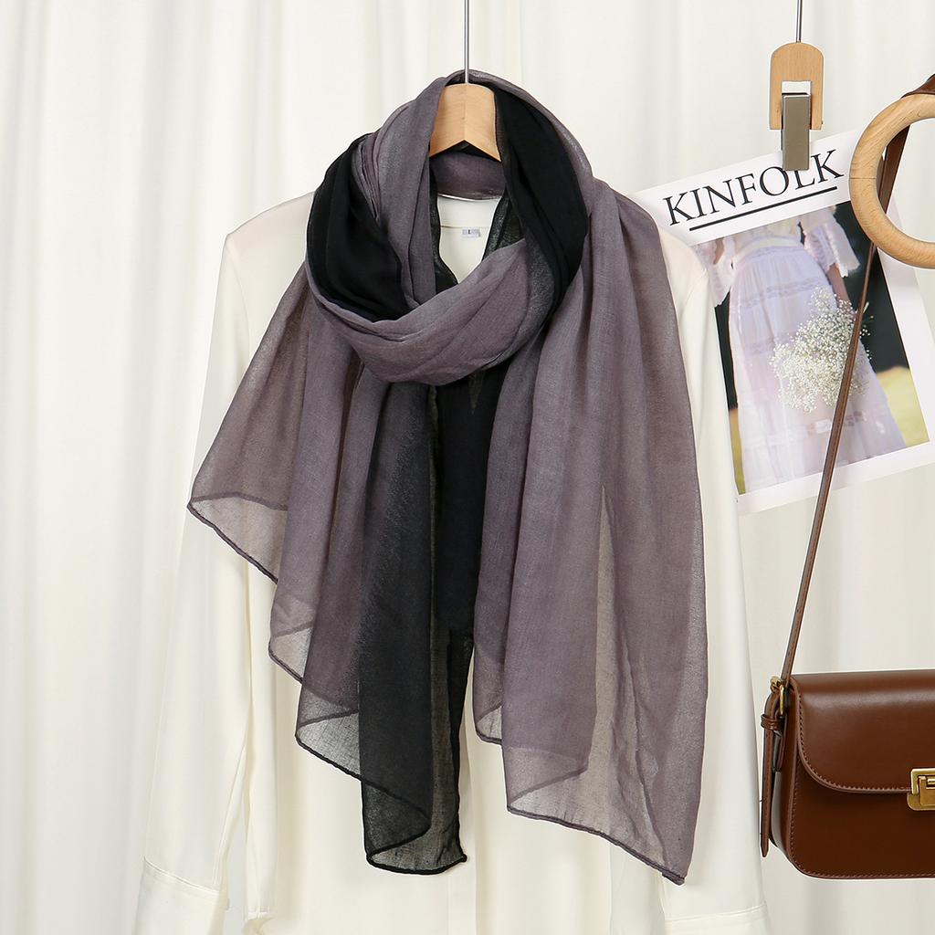 New Print Voile Silk Scarf Shawl Women Sunscreen Silk Scarf Turban Long Wrap Beach Travel Outdoor Accessories Trendy Headband