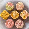 Camellia Flower Mooncake Press Mold Cookie Stamps Chinese MidAutumn Moon Cake Makers Decoration Tool for DIY Cookie