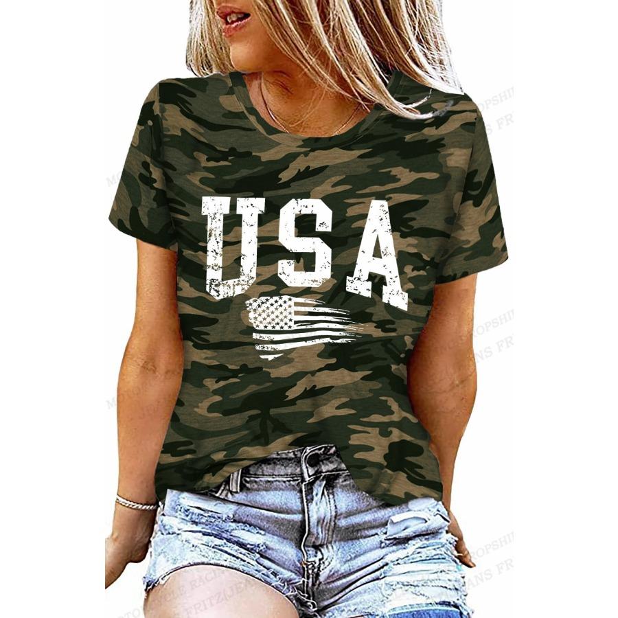 

Американский флаг 3D Принт Футболка Женская мода Флаг США Футболки Винтажная футболка Повседневная футболка с коротким рукавом Женская футболка Distress 4XL
