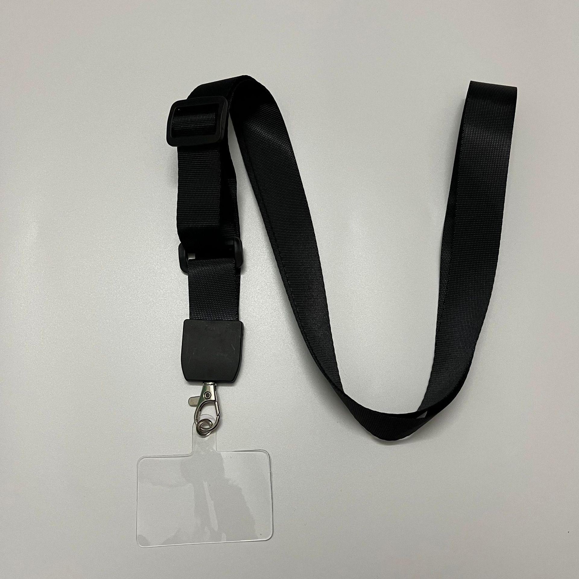 

Регулируемый многофункциональный мобильный шнурок с прозрачным зажимом чёрный