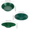 10/14/15 pulgadas Aparato para Lavar Oro Pantalla para Cernir Minerales Herramientas de Detección de Metales Tamiz Recipiente de Polímero Verde 1/3 Piezas