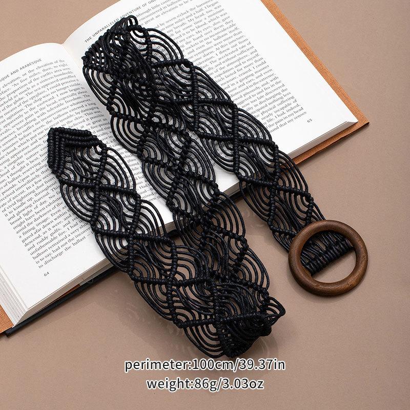 Bohemian retro style fringed waist chain women's exquisite hand-woven waist rope with skirt spring and summer ethnic style belt