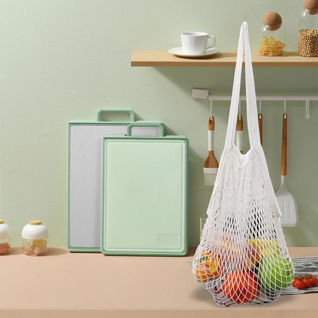 4 Pieces Grocery Shopping Net Bag Cotton Mesh Accessories Portable Easy to Use Netted