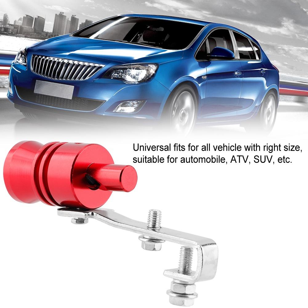Universal Car Exhaust Pipe Turbo Whistle for Automobile ATV SUV Auto Accessories (Red)