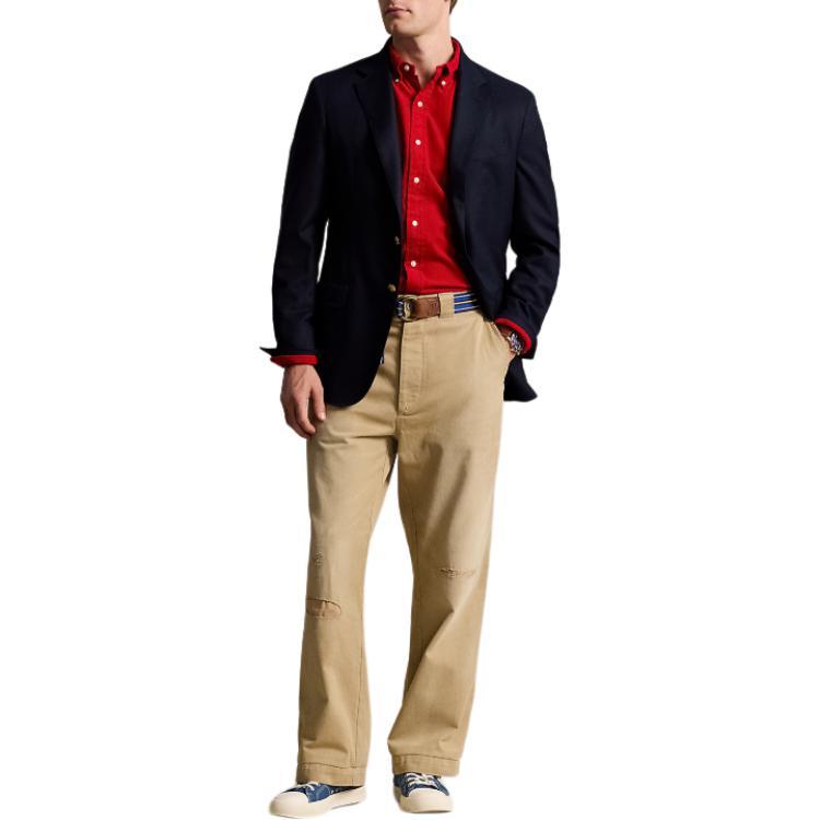 Polo Ralph Lauren Solid Color Logo Embroidered Button-Down Collar Long Sleeve Shirt Men shirts MNPOWOV16823818-620