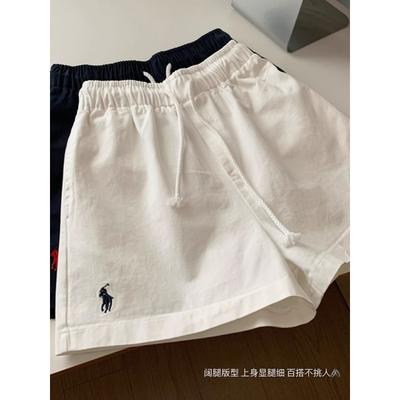 High Waist Drawstring Wide Leg Pants for Women Versatile Casual Shorts