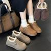 New Retro Fleece Snow Boots for Women, Thick-soled Warm Cotton Shoes