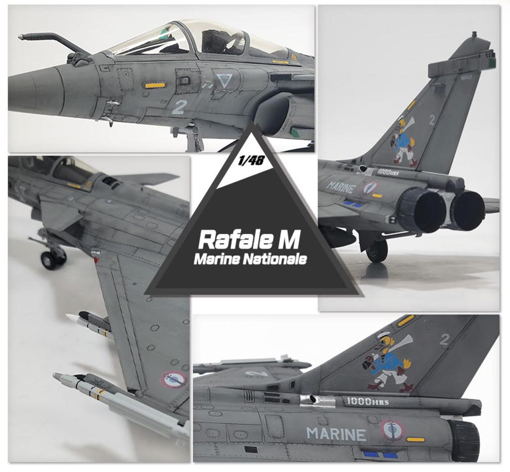 Academy French Naval Air Force Rafale M Plastic Model Kit 12368 1/48 (Airplane)