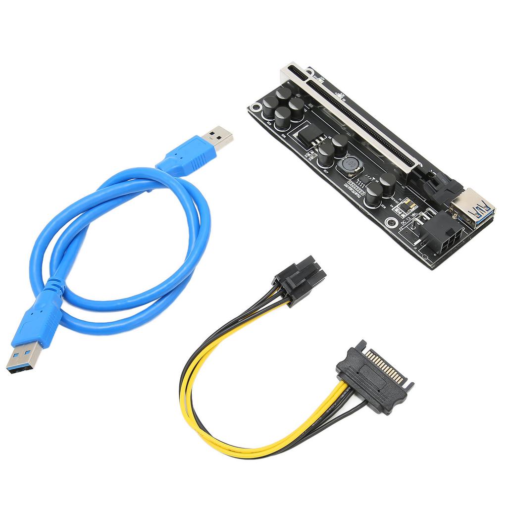 PCIE Riser Stable 8 FP Capacitors Gold Plated USB3.0 Interface Adapter Card for Win 7 for Win 8 for Win10 for Win XP