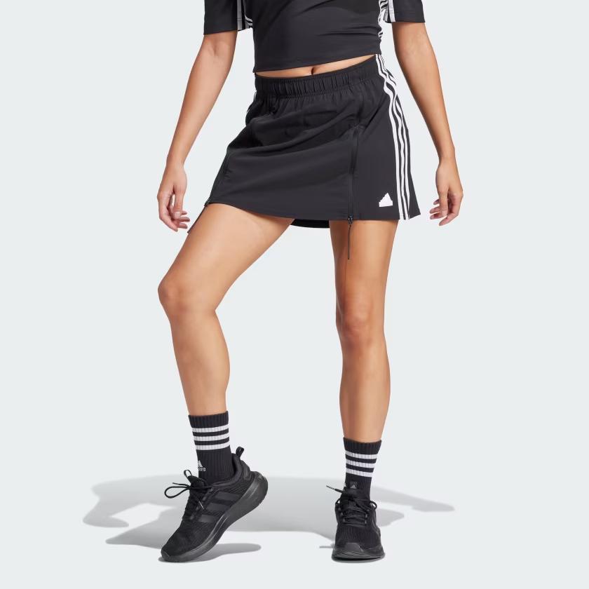 Adidas Dance All-Gender Woven Skirt With Three Stripes And Elastic Waist Women Bottoms Black IP2393