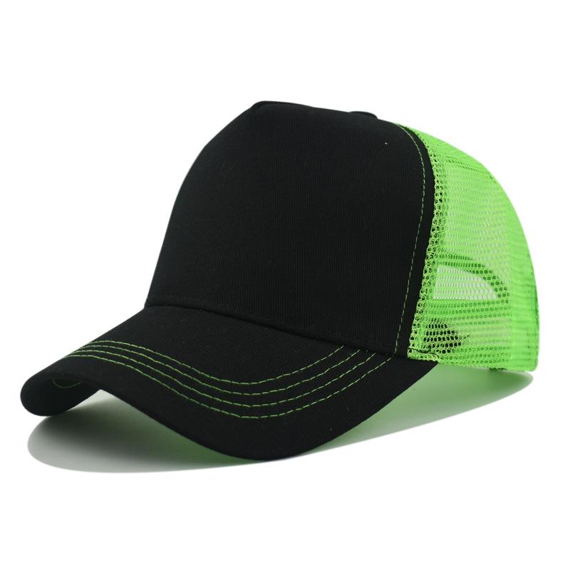 Custom Logo Basic Color Matching 5 Panel Mesh Hat For Women Summer Sunshade Breathable Baseball Caps Outdoor Sport Truck Dad Cap