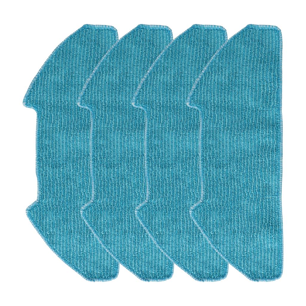 Für SmartAI S8 Pro und Für Redroad R10 Roboter-Staubsaugerwischer Tücher 4er-Pack Mikrofaser-Reinigungstücher für Haushalte mit Haustieren