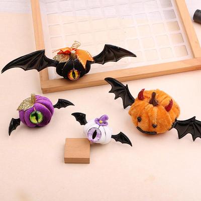 Cartoon Halloween Kürbis Geist Augen Schlüsselanhänger & Fledermaus Haarspange DIY Zubehör