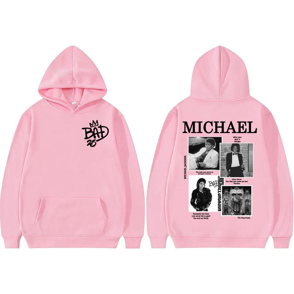 King of Pop Michael Jackson Bad Era World Tour Sweatshirt Men Women Fashion Gothic Oversized Hoodies Ooded