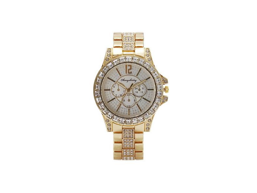 Ceas de lux pentru bărbați, cu cuarț, cu design cu trei cadrane cu diamante complete