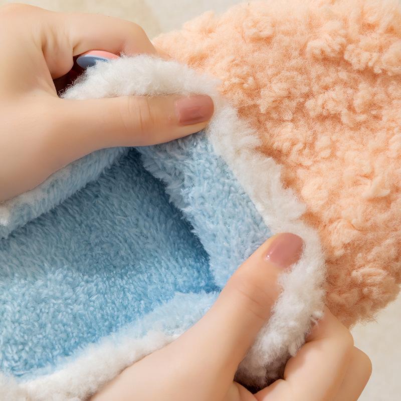 Cotton slippers autumn and winter warm thickened soft bottom indoor home non-slip couple hair slippers
