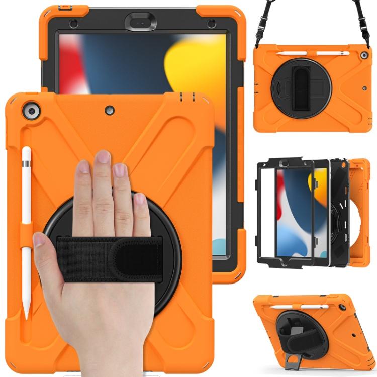 Custom 3-in-1 Protective Tablet Case for iPad 9th 8th 10.2 Inch Shockproof with Wrist Strap and Pencil Holder