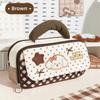 Large Capacity Cartoon Pen Bag Handheld Stationery Organizer Portable Stationery Pouch  Office Use