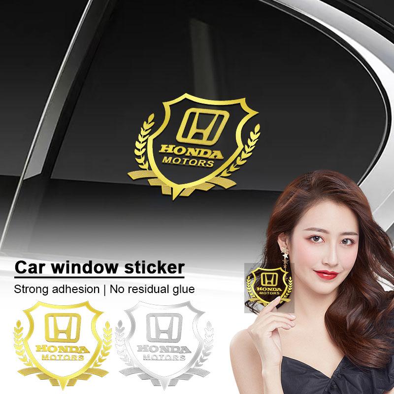 Car Badge Body Side Metal 3D Emblem Ears of Wheat Sticker Decal Auto Exterior Accessories For Honda Fit Mugen Insight Type VTEC Vezel Fit XRV CRV HRV