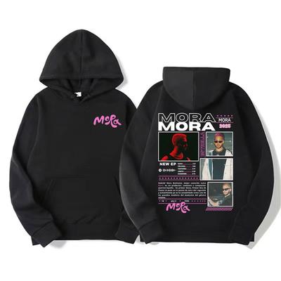 Rapper Mora Album Tour 2025 Grafik-Hoodies Herren Damen Lässiger Fleece Übergroßer Hoodie Mode Trend Hip Hop Street Sweatshirts