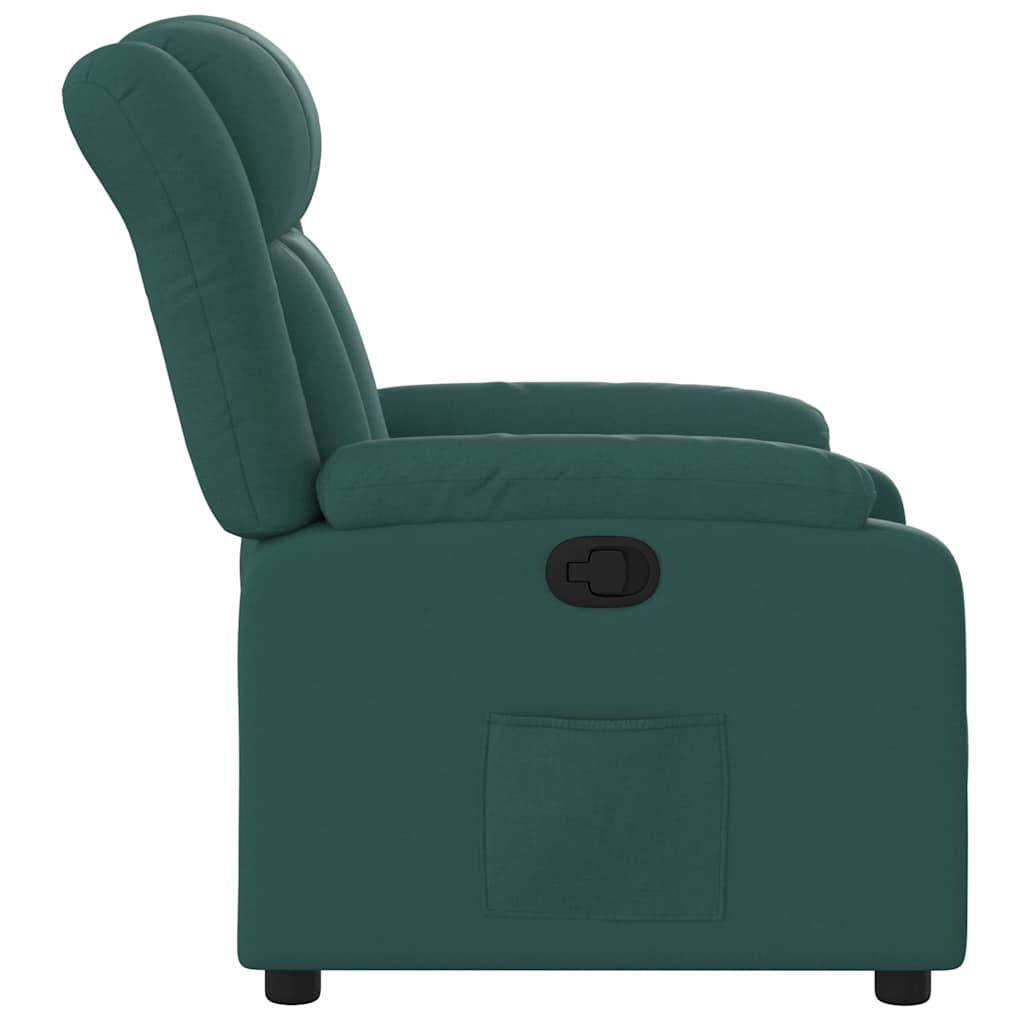 Vidaxl Foldable Armchair, Dark Green, Fabric Upholstered