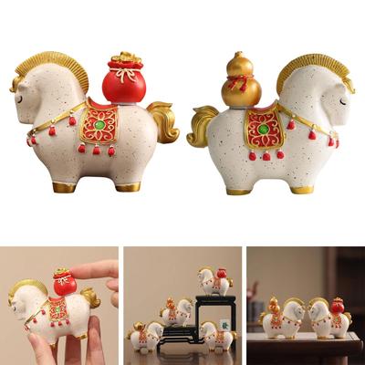 Pferdefigur Schreibtischornament Dekorative Sammlerstück-Pferdestatue für Regal Kamin Tisch Mittelstück Schlafzimmer Bücherregal