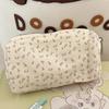 Large Capacity Makeup Bag Flower Printed Cosmetics Bag Pen Container Pen Case Sundry Storage Bags for Travel Toiletries