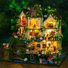 Figurines de Cottage Château Forêt en Bois DIY Miniatures Kits Maisons Assemblées Casa pour Anniversaires d'Amis Décoration de Maison Artisanat