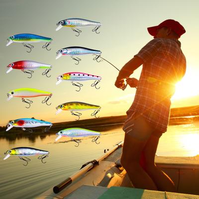 8.8cm Bionic Bait 3D Simulated Fisheyes Treble Hook Tempting Realistic Floating Minnow FALSE